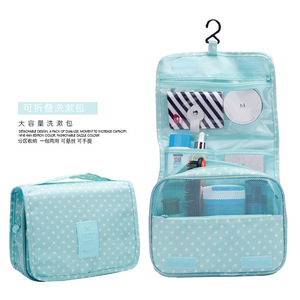Bolsa de Aseo Amarilla con Diseño de Cara Sonriente, Organizador de Cosméticos Colgante, Bolsa de Almacenamiento de Viaje Rectangular Plegable con Gancho - Product Image 2