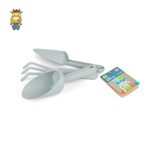 Ensemble de 3 jouets de plage pour enfants : râteau, pelle et pioche – Outils de jardinage pour le sable – Jeu d'extérieur estival - Product Image 2