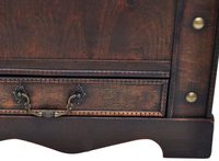 Coffre de rangement en bois marron de style antique, grande table basse vintage, dimensions 90x51x42 cm, boîtes et bacs de rangement en gros