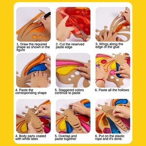 Accessoires de costume et fournitures de fête en gros, ailes de fée papillon colorées faites à la main, kit d'artisanat OEM pour enfants, costumes pour filles - Product Image 2