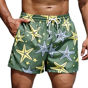 Shorts de plage décontractés pour hommes avec cordon de serrage et poches – Idéal pour les journées paresseuses au bord de la mer – Style patchwork élégant et décontracté – Imprimé 3D – Vêtements d'été - Product Image 2