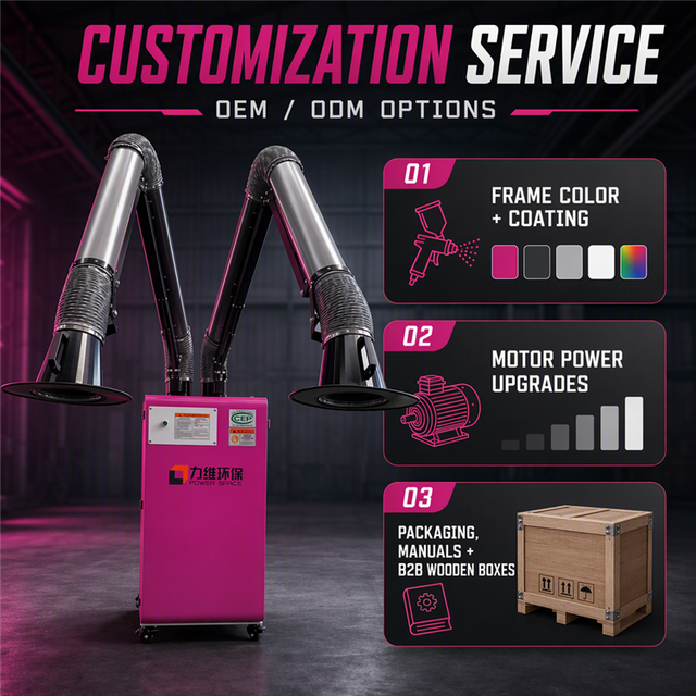 Pulse Jet Clean Welding Fume Extractor Industrial Deduster Dust Extractor with Exhaust Arm