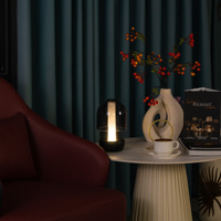 Lampe de table rétro florale sans fil rechargeable en gros, éclairage d'ambiance, télécommande, pièce de décoration élégante pour la chambre à coucher