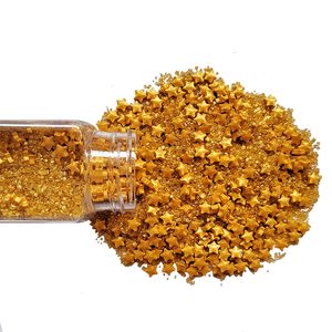 Copos comestibles para pasteles Gold Star Comestible Sugar Sprinkles Ventas calientes Brillo comestible Lijado Azúcar Cristal Azúcar - Product Image 2