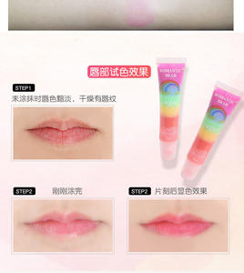 Rossetto arcobaleno colorato strappo labbra colore paillettes arcobaleno gelatina rossetto delizioso rossetto - Product Image 4