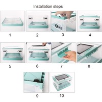 Boîte d'alimentation pliable pour reptiles, terrarium pour reptiles avec ventilation par écran, boîte d'élevage pour araignées et lézards, cage d'habitat pour petits animaux