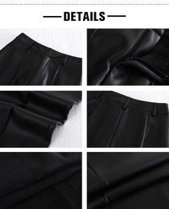 <span class=keywords><strong>Pantaloni</strong></span> <span class=keywords><strong>Larghi</strong></span> Casual da Donna <span class=keywords><strong>in</strong></span> <span class=keywords><strong>Pelle</strong></span> Nera, Vendita all'Ingrosso - Product Image 5