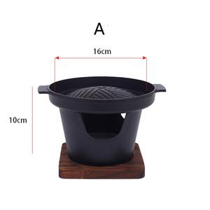 Chaudron en fonte <span class=keywords><strong>fondue</strong></span> au fromage Nabe Shabu Brew ensemble de marmites bouillantes avec poignée et poêle à alcool - Product Image 5