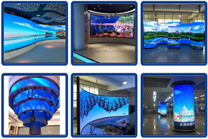 Écran LED couleur pleine <span class=keywords><strong>Vision</strong></span> P2.5 pour intérieur, panneau flexible incurvé, module LED souple pour les applications multimédias vidéo en magasin de détail, SDK - Product Image 3