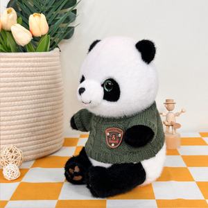 工場直送ODM/OEMチェストバッジ赤パンダぬいぐるみカスタマイズ可能なオーガニックコットンポリエステルPP毛皮最近発売 - Product Image 5