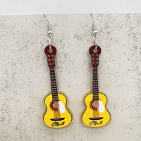 Nouvelles boucles d'oreilles en acrylique pour guitare électronique, boucles d'oreilles en acrylique personnalisées pour instrument de musique hip-hop à la mode