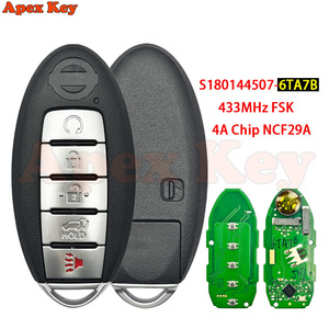 กุญแจ S180144507 KR5TXN4 5ปุ่มรีโมท433MHz 4A Hitag AES 285E3-6RR7A NCF29A1M สำหรับ Nissan kicks Rogue 2019 2020 - Product Image 1