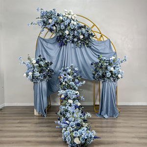 Arche de mariage de luxe personnalisée la plus vendue, décoration d'entrée en fleurs artificielles, arche de mariage de luxe conçue sur mesure (OEM) - Product Image 1