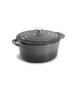 Four français en fonte personnalisable Pot à cocotte rond revêtement émaillé pour soupe alimentaire/cuisson couvercle en métal pour usage domestique - Product Image 1