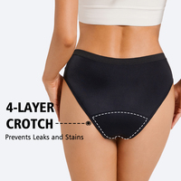 LYNMISS Culottes Menstruelles Douces en Fibre de Bambou avec Dentelle pour Femmes – Réutilisables et Anti-Fuites