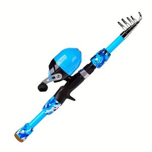 ชุดคันเบ็ดตกปลาสำหรับเด็กคุณภาพสูง พร้อมเหยื่อปลอม ตะขอ กล่อง กระเป๋าในชุดเดียว คันเบ็ดแบบยืดหดได้ ทำจาก PMMA สำหรับเด็ก - Product Image 5