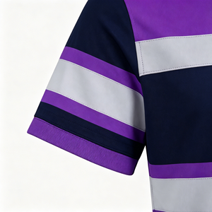 High-Visibility <b>Fluorescent</b> Purple Reflective Stripes Workwear T-Shirt Multi-Scenario Use Reflective Safety <b>Clothing</b> - Product Image 5