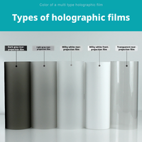 Film de projection arrière holographique 3D pour vitrine, film transparent 1,52 * 30 mètres