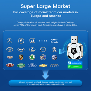 New Mini black customizable Compact and portable car 2 in 1 wireless carplay Android auto for Car - Product Image 4