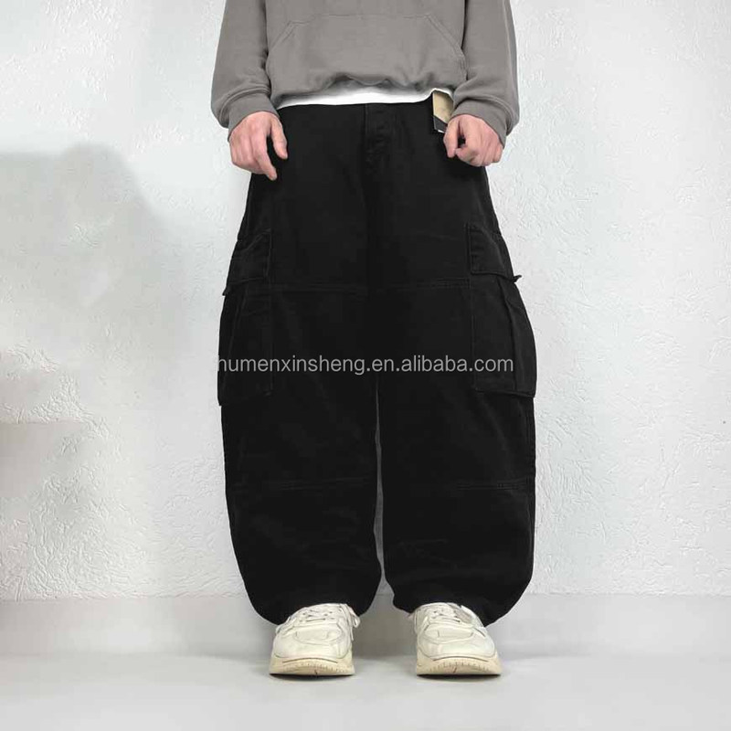 2025 Streetwear Custom Mens Loose Black