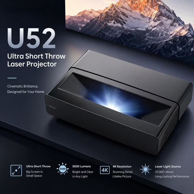 Hisense 5300 Lumen Ultra Short Throw 4K Projector For Small Corporate Auditorium Education Training Room