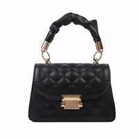 Tas Selempang Wanita PU Ruffle Ruched dengan Penutup Magnetik, Ringan, Tahan Air, untuk Penggunaan Sehari-hari, Eceran, dan Grosir