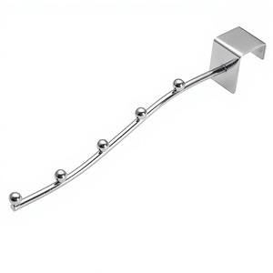 1.5cm Card Square Tube 7 Bead Modern Metal Supermarket Shelf Row <b>Hook</b> for Clothing <b>Display</b> in Wardrobe - Product Image 3
