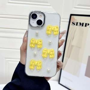 Funda Conque Brillante con Diseño de Lazo y Concha Rosa 3D para iPhone 17 16 15 14 13 12 11 Pro Max X XR XS 7 8, Carcasa de Teléfono con Dibujos Animados - Product Image 5