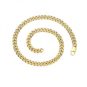 Simple <b>Titanium</b> Steel Necklace, Street Hip Hop Hipster Side Cuban <b>Chain</b> Jewelry Tanjing Fashion Lijing Necklace - Product Image 1