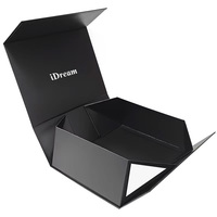 Boîte cadeau portable de luxe sur mesure avec fermeture à ruban, doublure en éponge, étanche, magnétique, pour anniversaire, mariage, recyclée, gaufrage mat