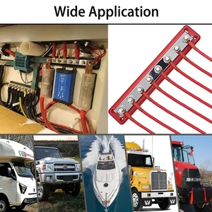 24V 48V đỏ đen thanh xe buýt phân phối điện khối 600A khối thiết bị đầu cuối 8 cách thanh xe buýt M8 đinh tán cho pin biển Ô tô - Product Image 6