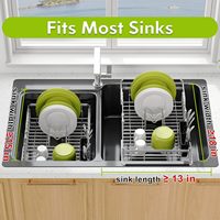 Égouttoir à vaisselle multifonctionnel extensible, non pliable, en acier inoxydable, monocouche, sur pied, fabriqué avec précision, écologique et durable pour la cuisine