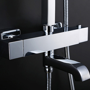 Carré Ensemble <span class=keywords><strong>de</strong></span> Douche <span class=keywords><strong>de</strong></span> Pluie <span class=keywords><strong>de</strong></span> Bain Thermostatique <span class=keywords><strong>Colonne</strong></span> <span class=keywords><strong>De</strong></span> Douche <span class=keywords><strong>Robinet</strong></span> - Product Image 6
