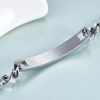 Bracelet chaîne en acier inoxydable pour femmes, bijoux avec gravure personnalisée à la main, avec largeur de 7MM, 1 pièce