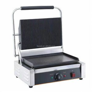 Prensa Eléctrica Individual para Panini de Hierro Fundido, <span class=keywords><strong>Parrilla</strong></span> de Sobremesa para Hamburguesas, Filetes y Tocino - Product Image 2