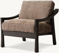 Fauteuil de salon moderne nordique de luxe en bois pour la détente à la maison