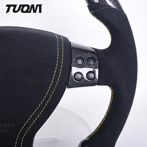 Volant en cuir suédé en fibre de carbone pour VW GOLF MK7 GTI GTD GTS <span class=keywords><strong>GOLF7</strong></span> <span class=keywords><strong>R</strong></span> <span class=keywords><strong>R</strong></span>-Line - Product Image 5