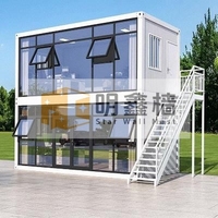 Maison conteneur modulaire en acier préfabriquée, prix usine, 2 étages, bureau, hôtel, villa, haute qualité, bon prix, durable, design 3D