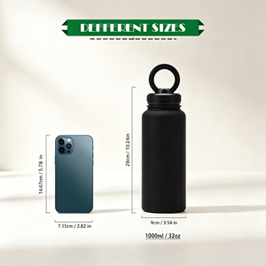 Custom Logo <b>Thermo</b> Magsafe Magnetic Stainless Steel Insulated 1L Gym Water <b>Bottle</b> Phone Holder 12-24 Hours Thermal Insulation - Product Image 2
