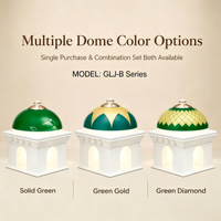 Lampe de chevet Coran avec haut-parleur, design dôme, contrôle tactile et par boutons, options de prise EU/UK, affichage Zikir Ruqyah, cadeau islamique