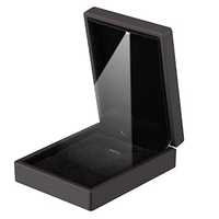 Boîte de Rangement à Pendentifs pour Bijoux de Mariage avec Éclairage LED, Laque Noire Personnalisée, Expédition Rapide et Logo Sérigraphié
