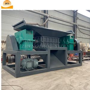 double shaft steel scrap wire cars tire metal shredders crushing plastic crusher machine price waste textile shredding machine