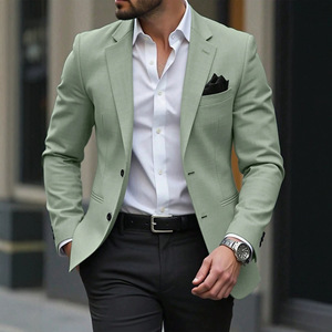 <span class=keywords><strong>Costume</strong></span> décontracté <span class=keywords><strong>homme</strong></span> 2026 transfrontalier euro-américain à simple boutonnage, style business léger, color block, en polyester, sans traitement anti-plis - Product Image 1