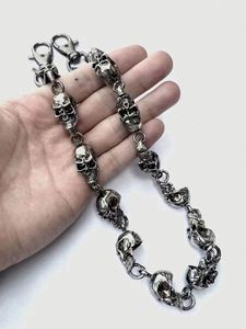 Chaîne de taille vintage punk en alliage de zinc avec crâne, pour homme, cool, pour jeans, porte-clés, accessoires de mode gothique pour motard - Product Image 2