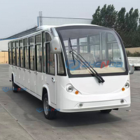Voiture de bus touristique de bus de chariot électrique avec la navette fermée climatisée de gare d'aéroport pour des excursions