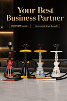 En gros France Hookah Ensemble de chicha mini moderne portable en aluminium avec base en acrylique, bol en silicone, pince et accessoires, durable