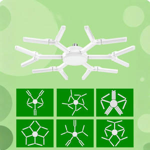 Lámpara LED Deformable E27 Plegable con Control Remoto, Cuidado de la Vista, para Dormitorio, Sala de Estar, Comedor y Oficina, Diseño de Copo de Nieve - Product Image 4