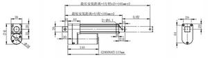Actuador Lineal de Varilla de Empuje Silencioso OEM TC-03 BIBO TC-03 12V 24V 36V 48V 1000mm, Micro Actuador Eléctrico Silencioso TC-03 BIBO TC-03 12V - Product Image 2
