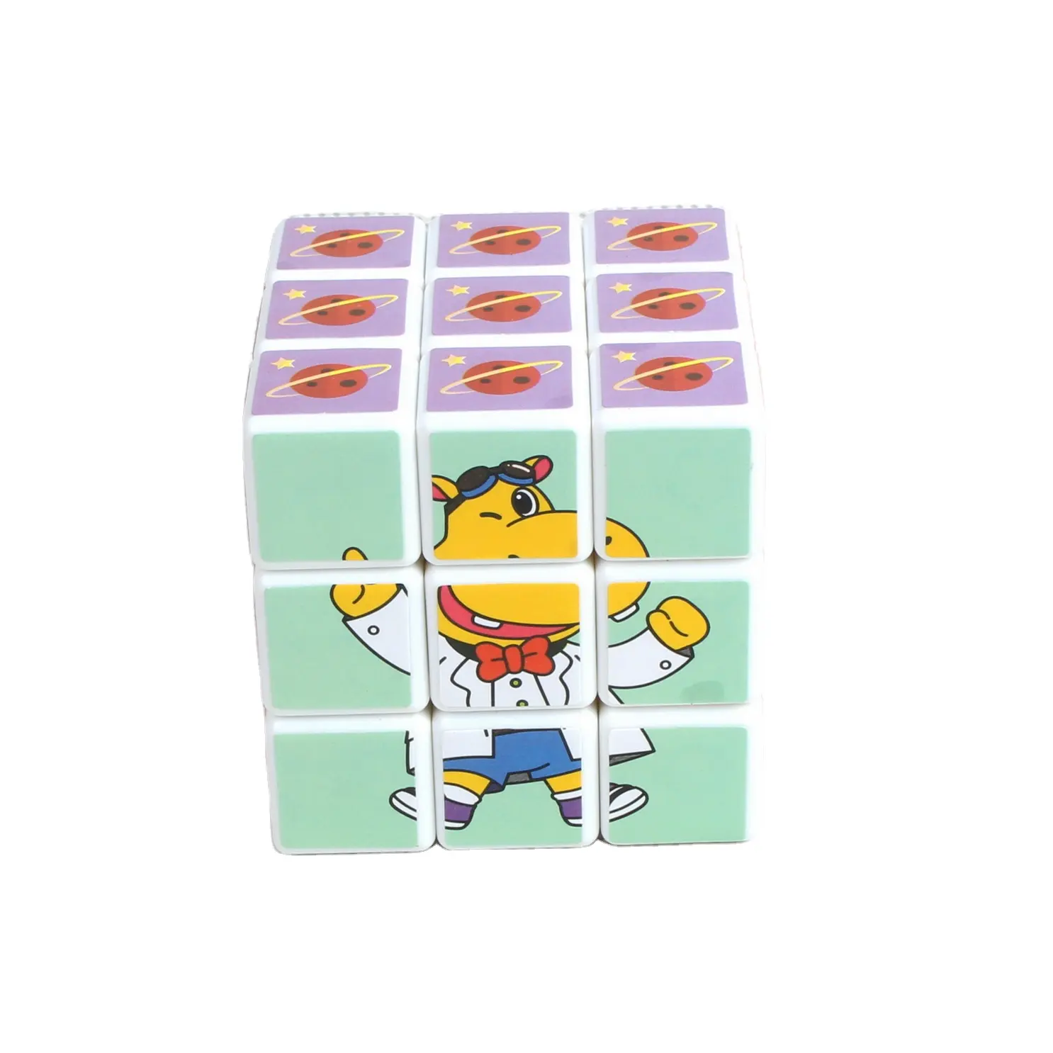 Su misura ospite modello 3x3x3 puzzle di 5.7 centimetri rotonda a destra angolo di giocattolo, regalo promozionale Cubo Magico