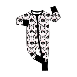Ropa de bebé personalizada de boutique: Peleles de otoño con lazos de calabaza, pelele con pies, ropa de dormir bonita al por mayor, ropa para recién nacidos, nuevos estilos - Product Image 4